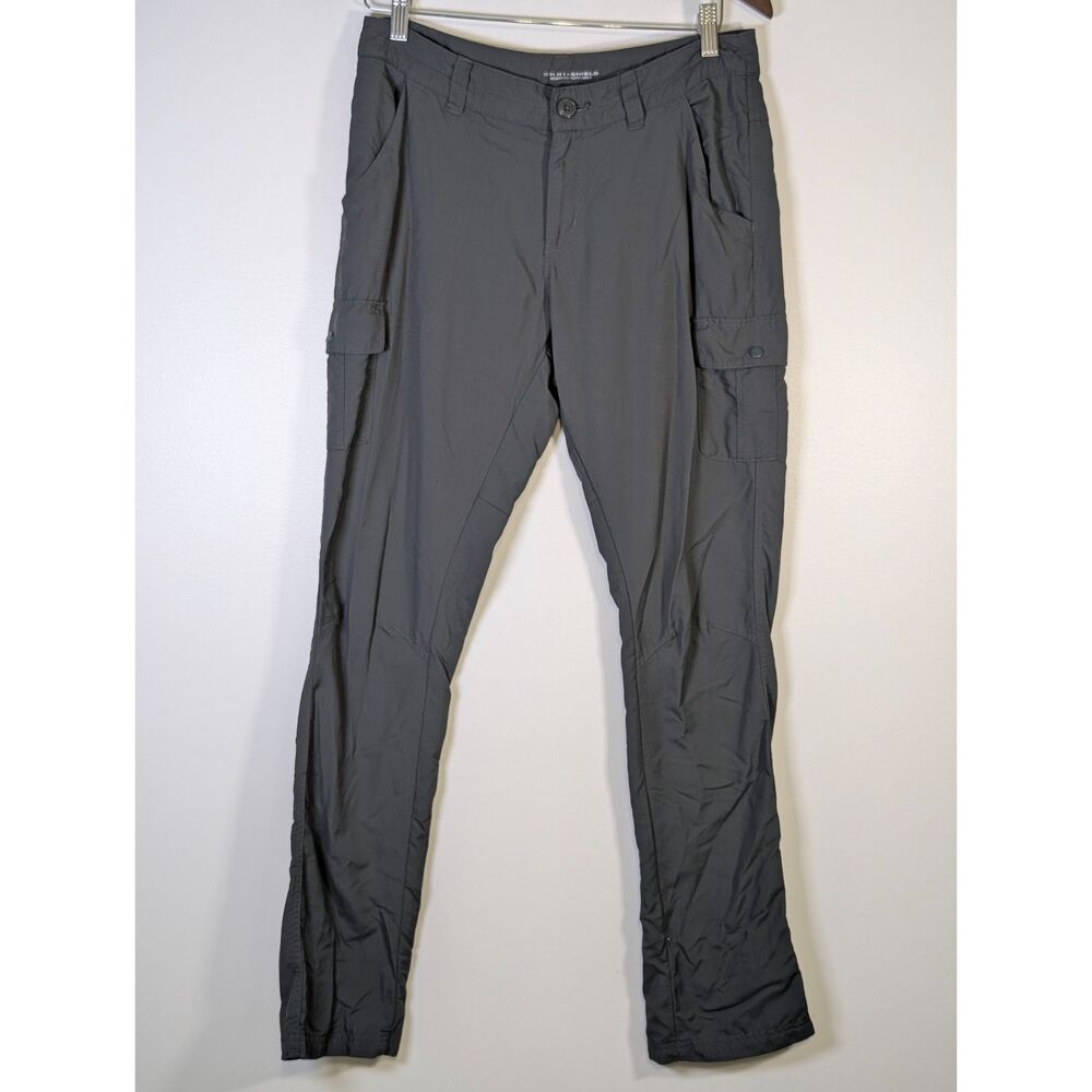 Columbia Omni-Shield Cargo Hiking Pants Gray Outdoor Travel Size 8 Ourdoorsy - Picture 5 of 8